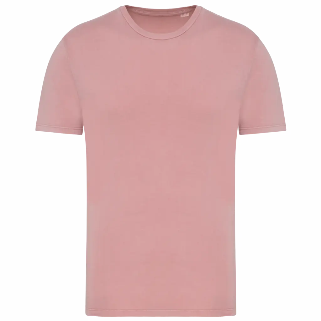 Ecologisch verwassen uniseks T-shirt, washed petal rose — productfoto 11
