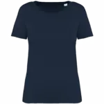 Ecologisch verwassen dames T-shirt, washed navy blue — productfoto 7