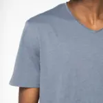Ecologisch slub heren T-shirt onafgewerkte randen — productfoto 4