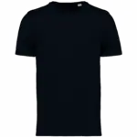 Ecologisch slub heren T-shirt onafgewerkte randen, black — productfoto 8