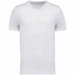 Ecologisch slub heren T-shirt onafgewerkte randen, white — productfoto 11