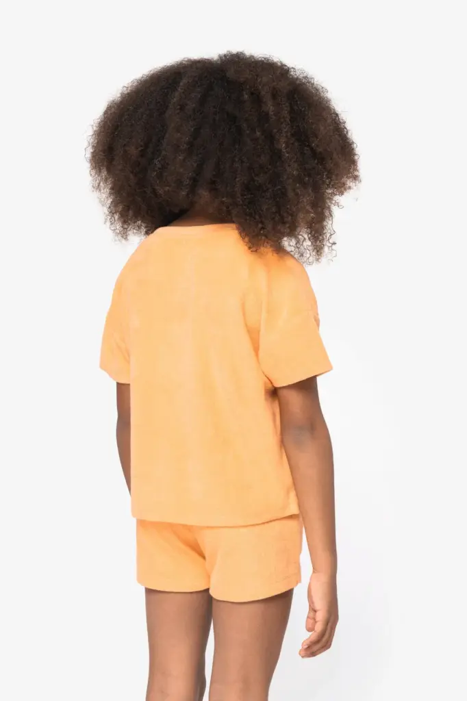 Ecologisch badstof meisjes T-shirt — productfoto 3