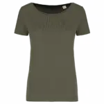 Modal dames t-shirt, organic khaki — productfoto 7