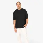 Ecologisch oversized verwassen heren T-shirt — productfoto 2