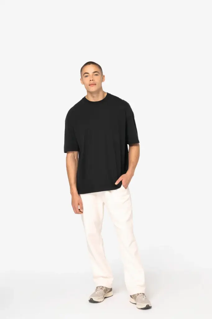 NS326_2025 - Hidalgo-werbeartikel Ecologisch oversized verwassen heren T-shirt — productfoto 2