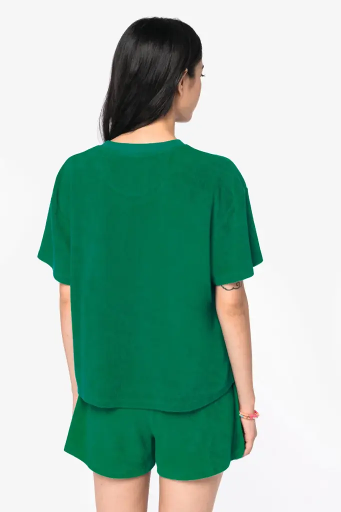 NS328-11_2023 - Hidalgo-werbeartikel Ecologisch badstof dames T-shirt — productfoto 3
