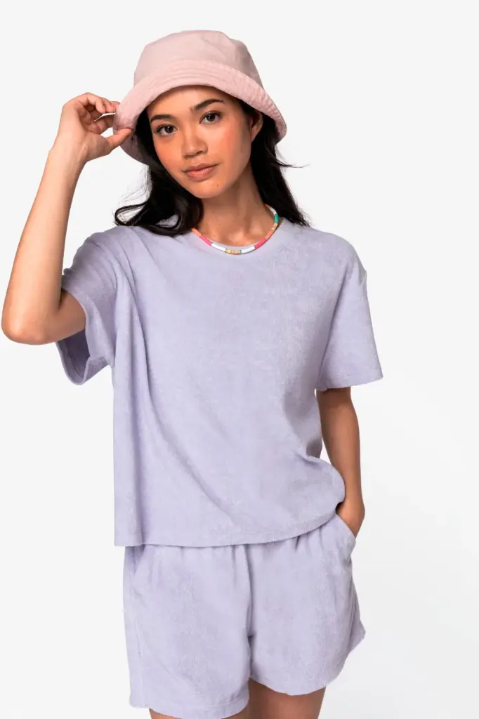 Ecologisch badstof dames T-shirt — productfoto 4