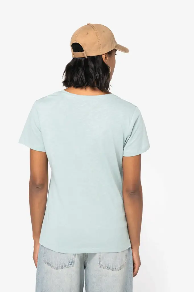 NS329-4_2025 - Hidalgo-werbeartikel Ecologisch slub dames T-shirt — productfoto 4