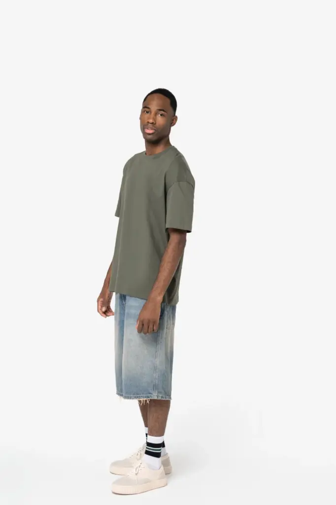Ecologisch oversized heren-T-shirt — productfoto 2