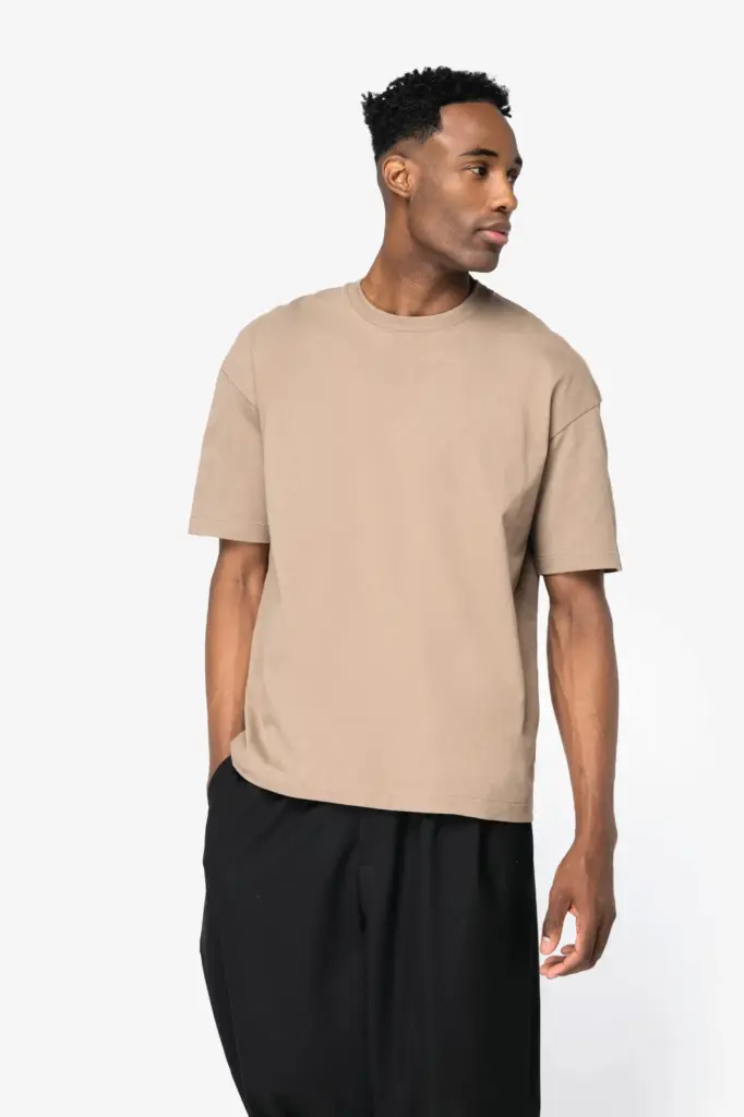 Ecologisch oversized heren-T-shirt — productfoto 3