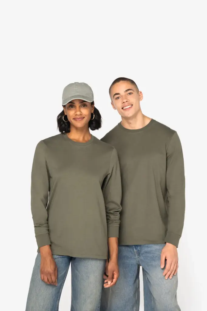 Ecologisch uniseks T-shirt met lange mouwen