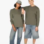 Ecologisch uniseks T-shirt met lange mouwen — productfoto 2