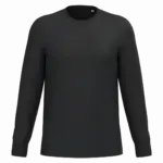 Ecologisch uniseks T-shirt met lange mouwen, black — productfoto 6