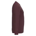 Ecologisch uniseks T-shirt met lange mouwen, dark cherry — productfoto 7