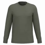 Ecologisch uniseks T-shirt met lange mouwen, organic khaki — productfoto 10