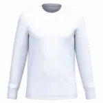 Ecologisch uniseks T-shirt met lange mouwen, white — productfoto 11