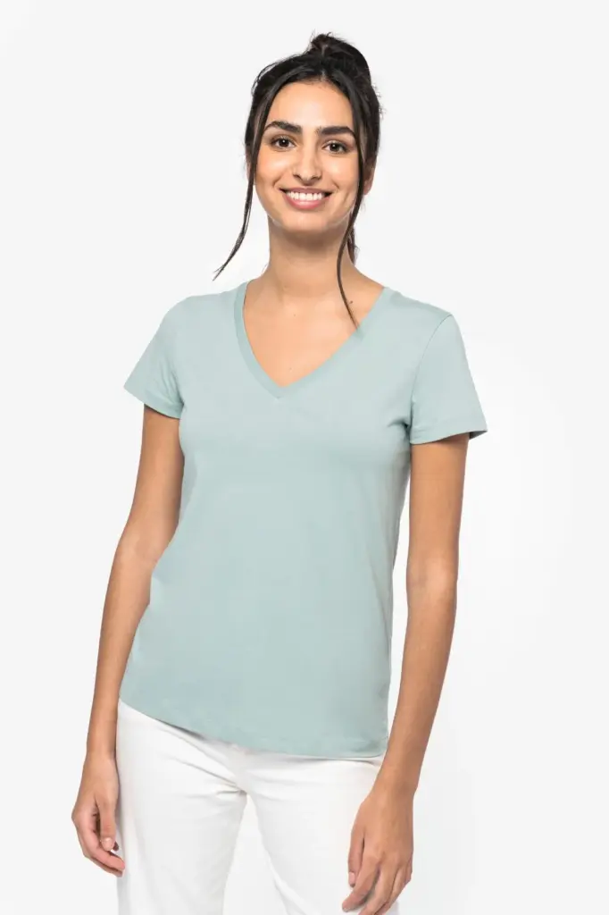 Ecologisch dames T-shirt met V-hals