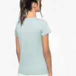 Ecologisch dames T-shirt met V-hals — productfoto 3