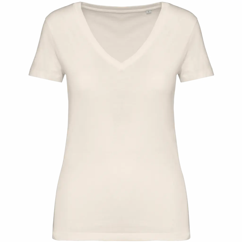 Printed Organic Womens V-neck T-shirt NS334 Cotton XS-XXL — product photo 11