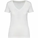 PS_NS334_WHITE - Hidalgo-werbeartikel Ecologisch dames T-shirt met V-hals, white — productfoto 9