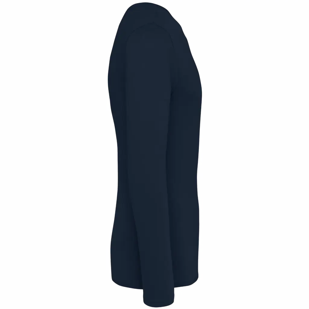 PS_NS336-S-2_WASHEDNAVYBLUE - Hidalgo Ecologisch verwassen uniseks T-shirt lange mouwen, washed navy blue — productfoto 6