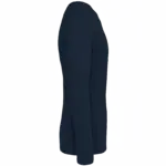PS_NS336-S-2_WASHEDNAVYBLUE - Hidalgo Ecologisch verwassen uniseks T-shirt lange mouwen, washed navy blue — productfoto 6