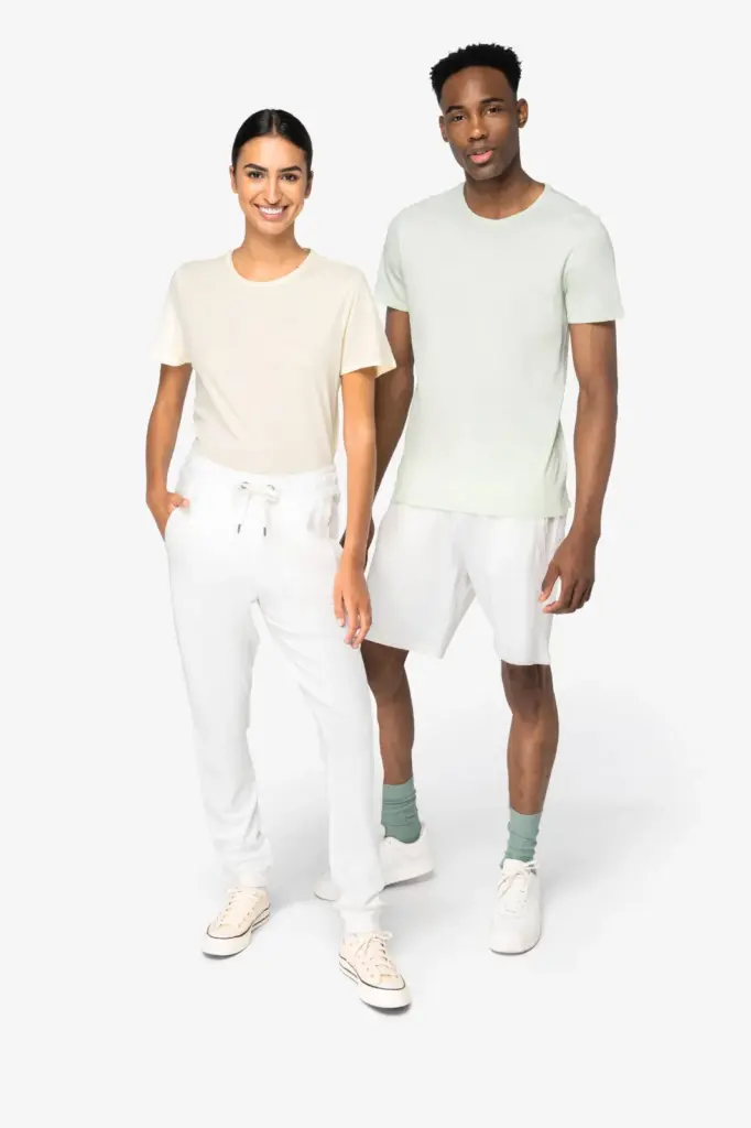 Ecologisch verwassen uniseks T-shirt — productfoto 2