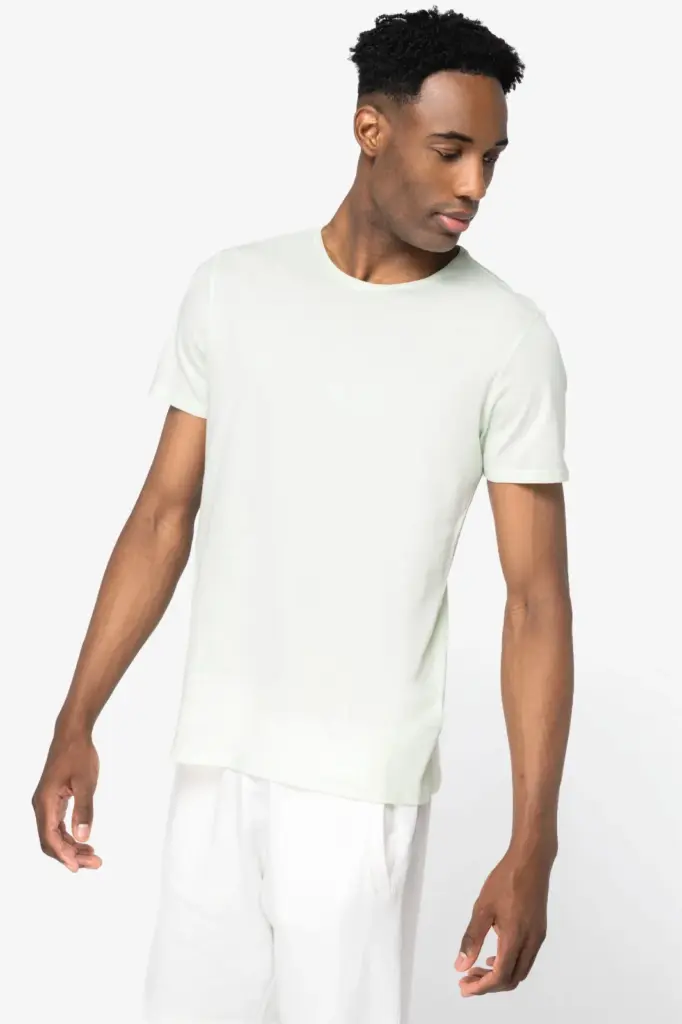 Ecologisch verwassen uniseks T-shirt — productfoto 3