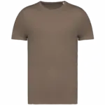 Ecologisch verwassen uniseks T-shirt, washed cream coffee — productfoto 6