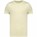 Ecologisch verwassen uniseks T-shirt, washed lemon citrus — productfoto 8