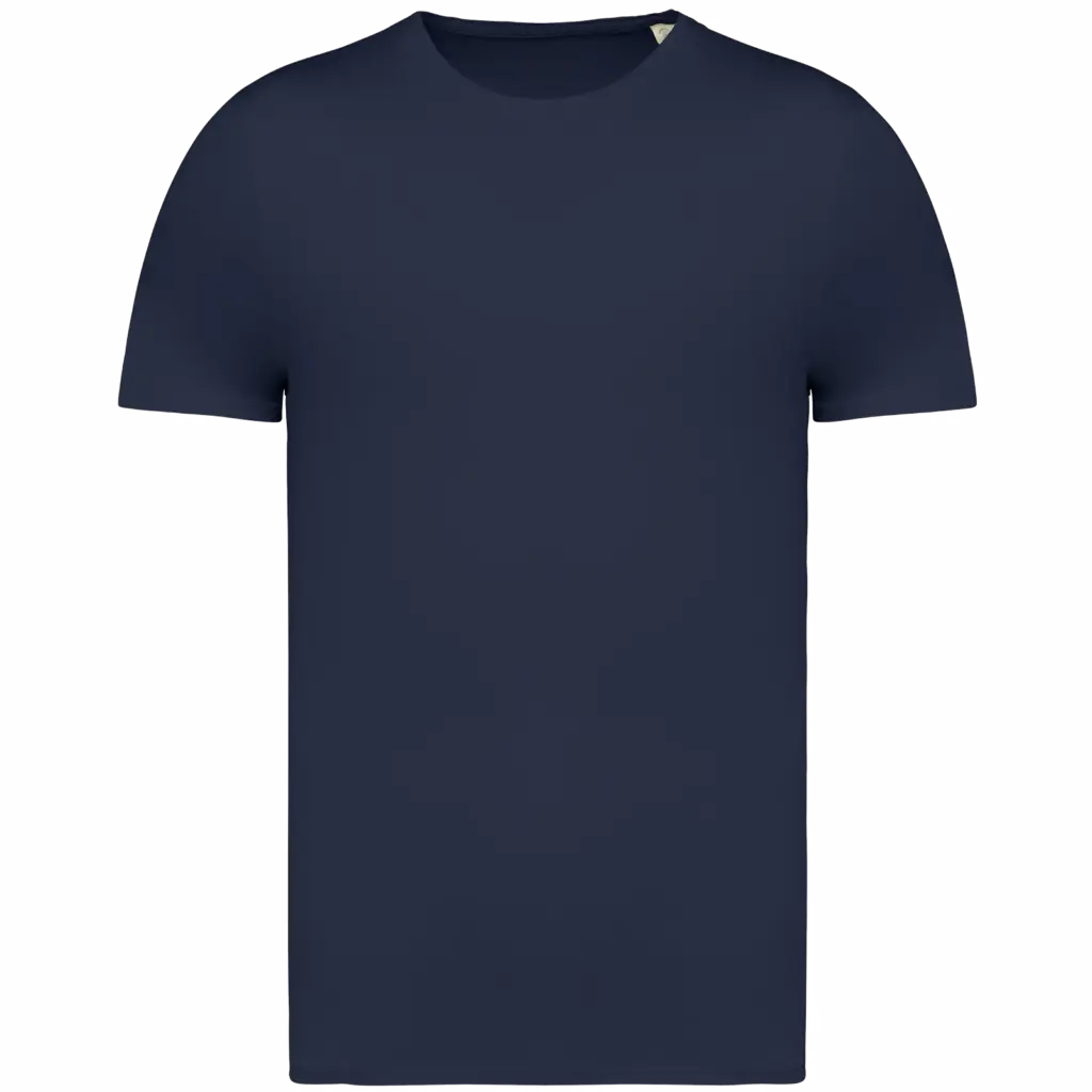 Ecologisch verwassen uniseks T-shirt, washed navy blue — productfoto 10