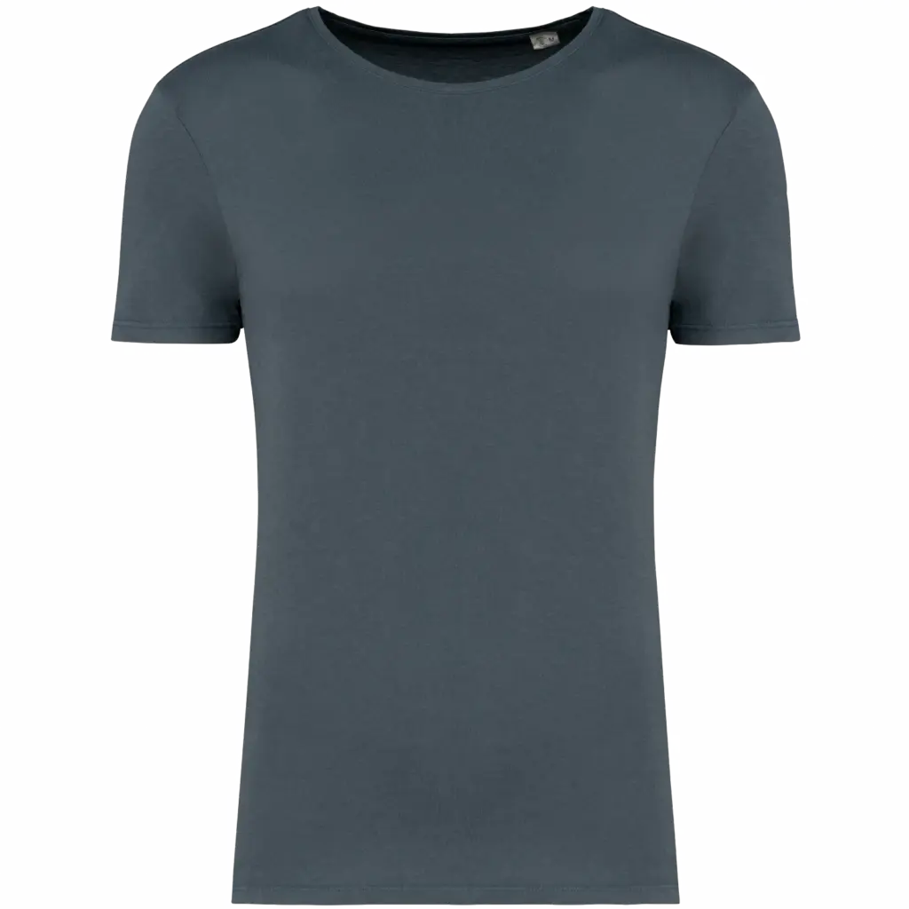 Ecologisch verwassen uniseks T-shirt, washed slate — productfoto 13