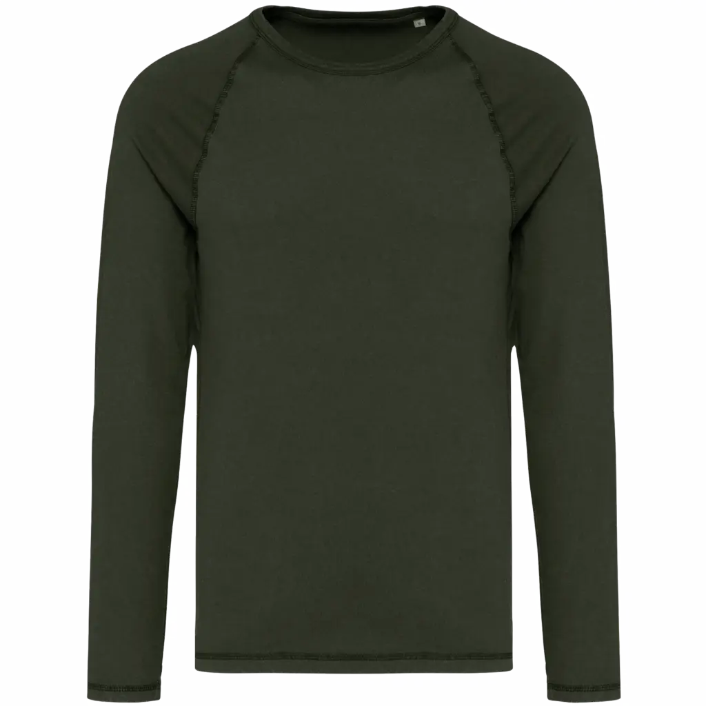 Custom Mens NS338 Organic Raglan Long Sleeve T-shirt XS-3XL — product photo 8