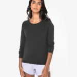 Ecologisch dames T-shirt met lange raglanmouwen — productfoto 3