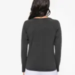 Ecologisch dames T-shirt met lange raglanmouwen — productfoto 4