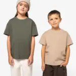 Ecologisch kinder T-shirt met afhangende schouders