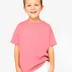 Ecologisch kinder T-shirt met afhangende schouders — productfoto 4