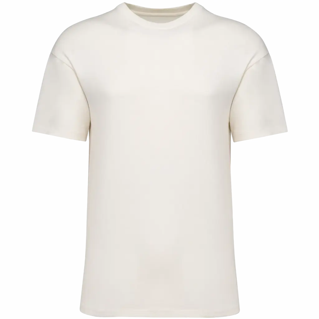 Ecologisch kinder T-shirt met afhangende schouders, ivory — productfoto 8