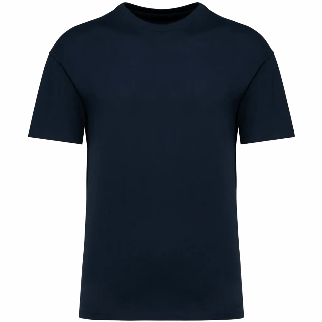 Ecologisch kinder T-shirt met afhangende schouders, navy blue — productfoto 9