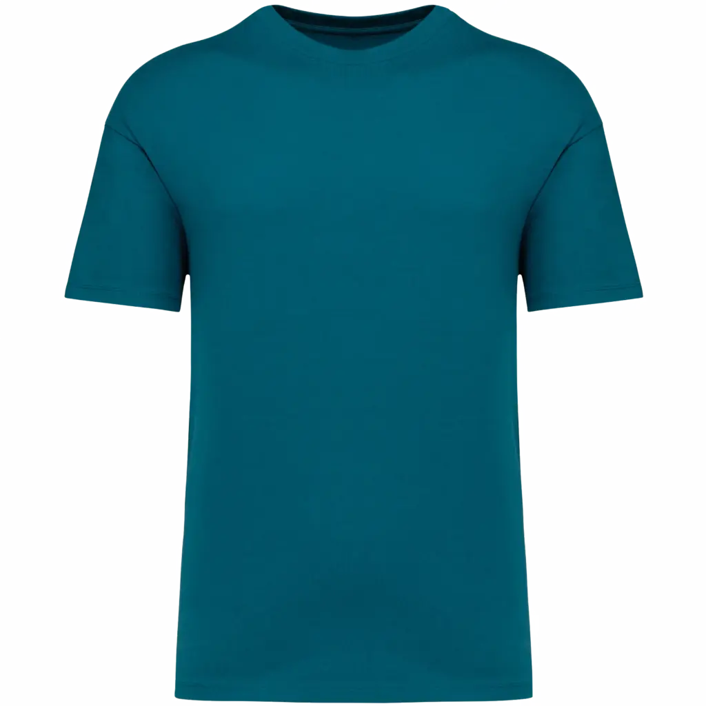 Ecologisch kinder T-shirt met afhangende schouders, peacock green — productfoto 11