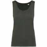 Ecologische damestop, organic khaki — productfoto 10