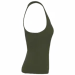 Ecologische geribde damestop, organic khaki — productfoto 6