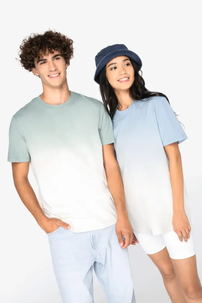 Ecologisch uniseks Dip Dye T-shirt