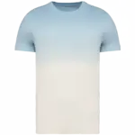 Ecologisch uniseks Dip Dye T-shirt, dip dye aquamarine — productfoto 6
