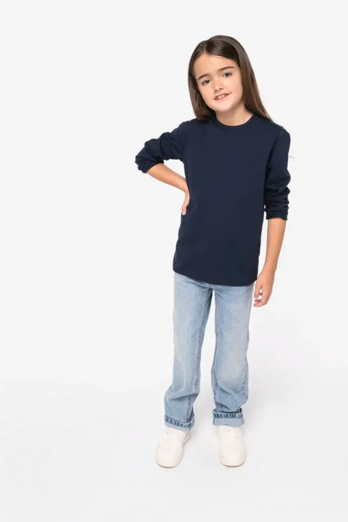 Ecologisch T-shirt met lange mouwen kind — productfoto 3