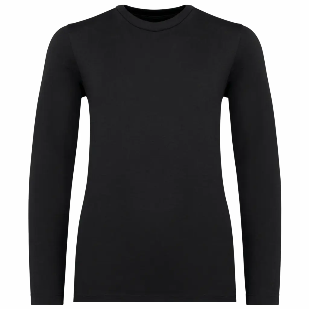Ecologisch T-shirt met lange mouwen kind, black — productfoto 6