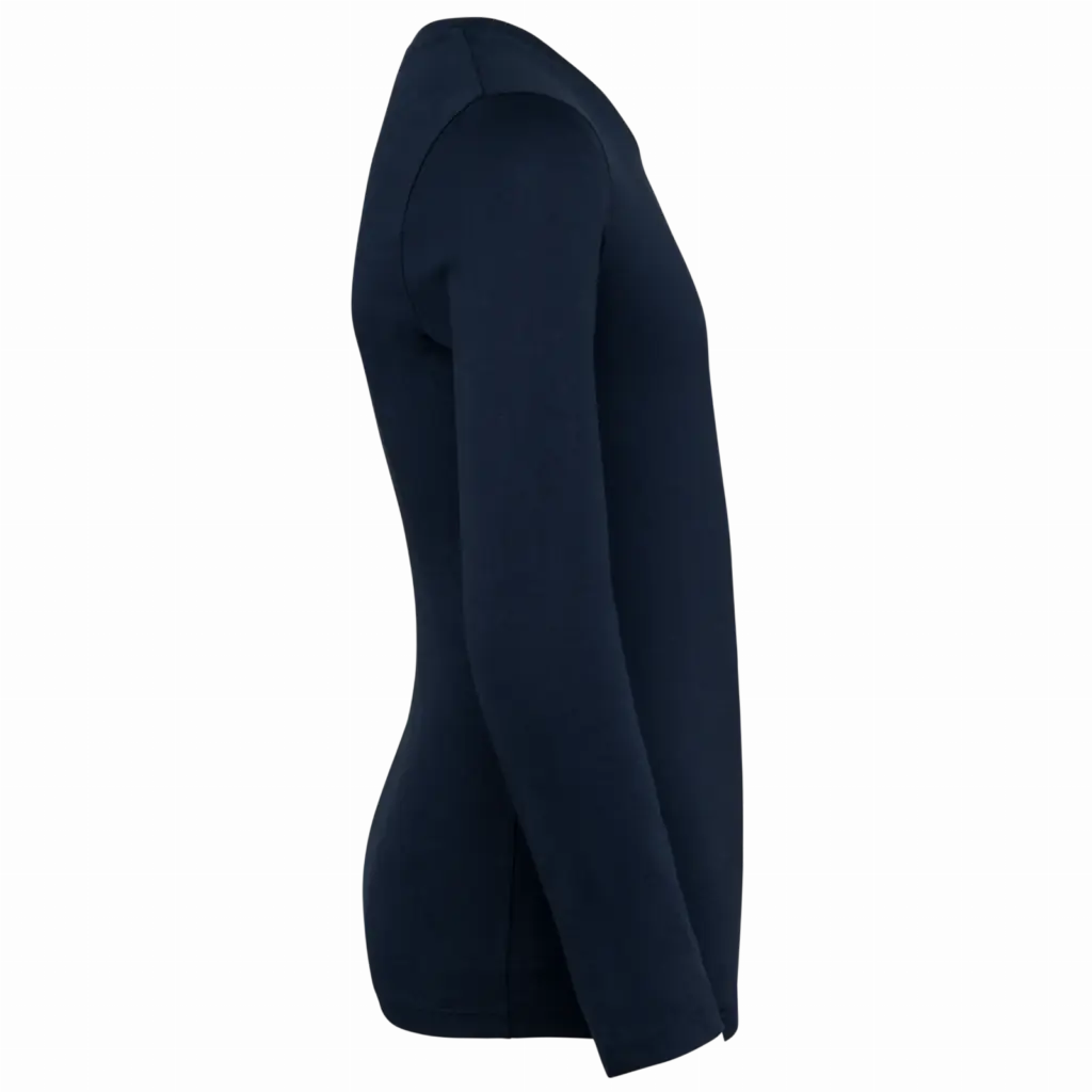 Ecologisch T-shirt met lange mouwen kind, navy blue — productfoto 7