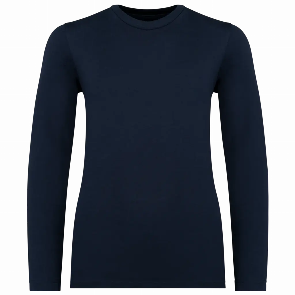 Ecologisch T-shirt met lange mouwen kind, navy blue — productfoto 8