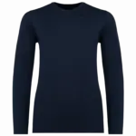 Ecologisch T-shirt met lange mouwen kind, navy blue — productfoto 8