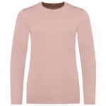 Ecologisch T-shirt met lange mouwen kind, petal rose — productfoto 9